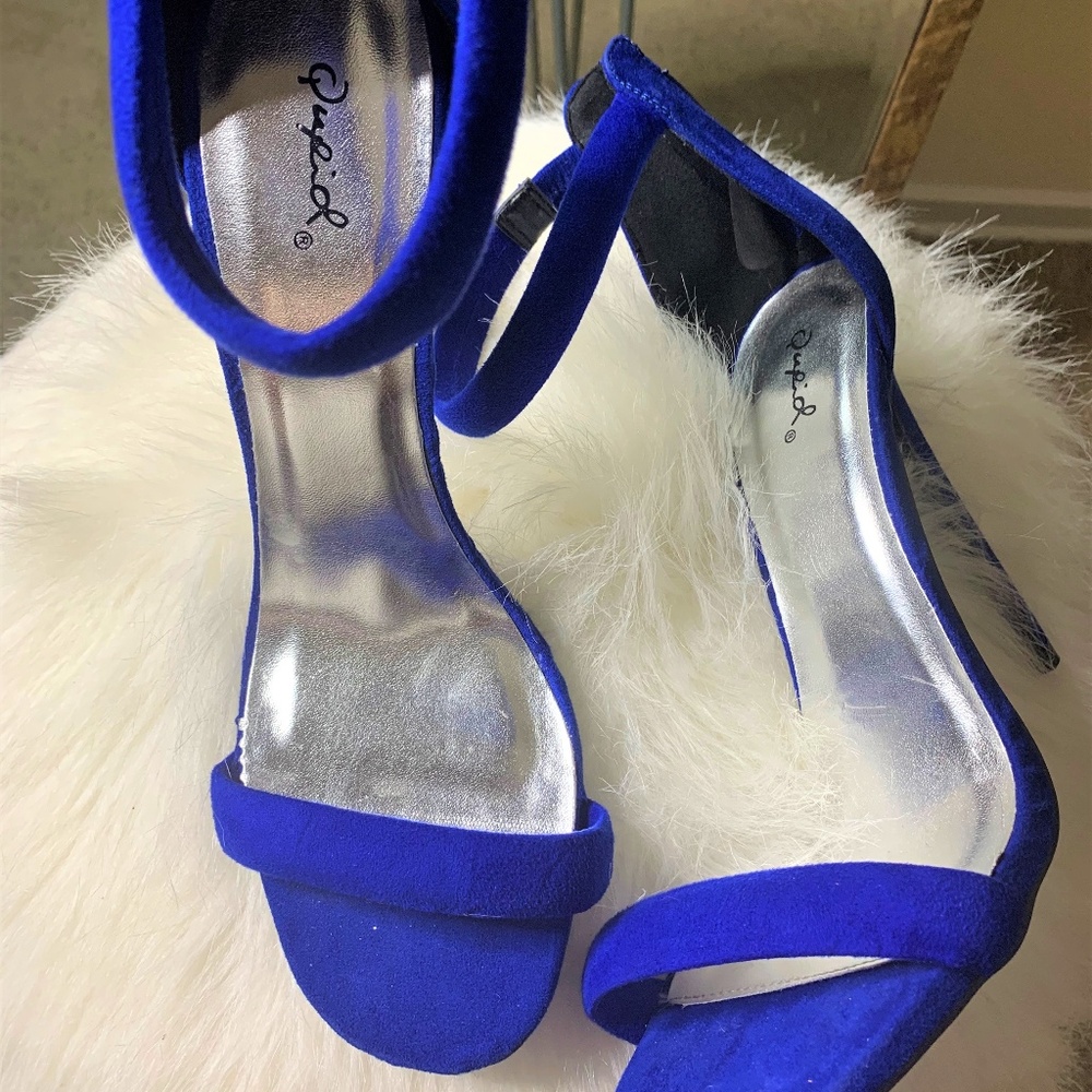 Heels,blue heels,open toe heels